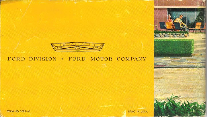 1960 Ford Owners Manual Page 1